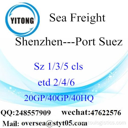 Mar de Porto de Shenzhen transporte de mercadorias para Port Suez